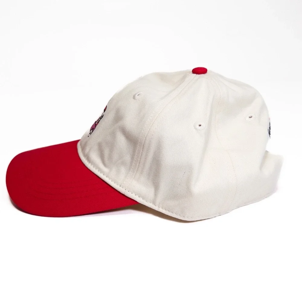Frasier Sterling Sport Golf Cart Embroidered Dad Hat Cream Red‎